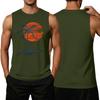Men Sleeveless Casual Tank Top Loose Fit Flag Graphic Print Summer Beachwear Muscle Shirt
