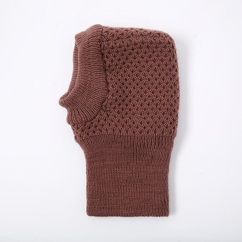 Winter Old Man Pullover Hat Ladies Knitted Double Warm Wool Hat Cycling Windproof Ear Protector Fleece Hat