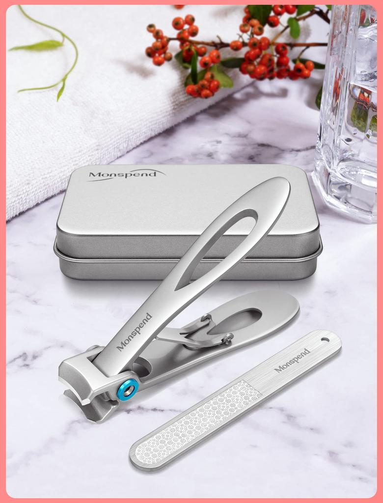 Monspend Nail Extra Large Toenail Clippers Premium Stainless Extra Large 17mm Blade Sharpness Hard Thick Foot Gift for and Storage Case Included