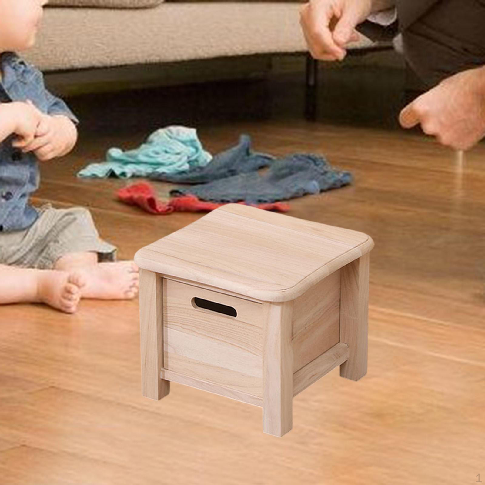 

Деревянный пуф с ящиком для ног, садовая витрина, подставка для ног, пуфик для прихожей 30cmx30cmx25cm