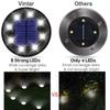 8Leds Solar Powered Paving Light High Brightness Underground Buried Lamps for Garden Lawn