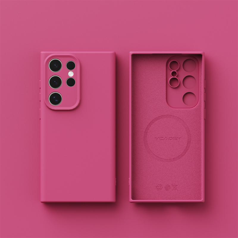 Pentru Încărcare Wireless Magsafe Husă Moale din Silicon Lichid pentru Telefon Pentru Samsung S24 S25 Ultra Plus Magnetică Subțire Protecție Piele