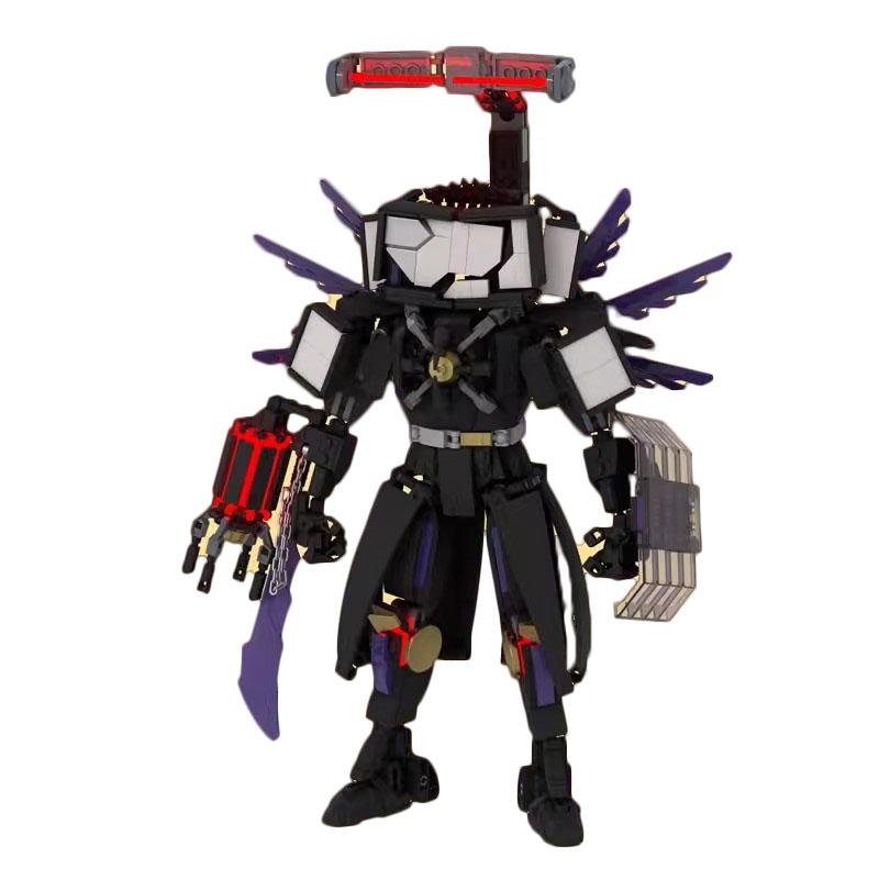 MOC latest toilet man vs monitor man battle damage Titan TV man mecha assembly particle construction brick toy