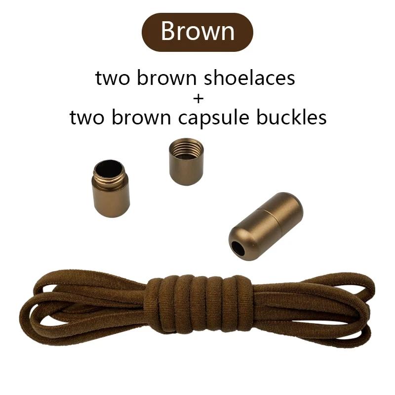 New Version Elastic No Tie Shoelaces Metal Lock Shoe Laces for Kids Adult Sneakers Quick Shoelaces Semicircle Shoestrings