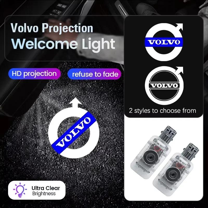 2Pcs Car LED Door Welcome Light Projector Logo  Shadow Light Auto  For Volvo XC60 S60 V40 V50 V60 S80 S40 C30 AWD C70 S40 S60 S8