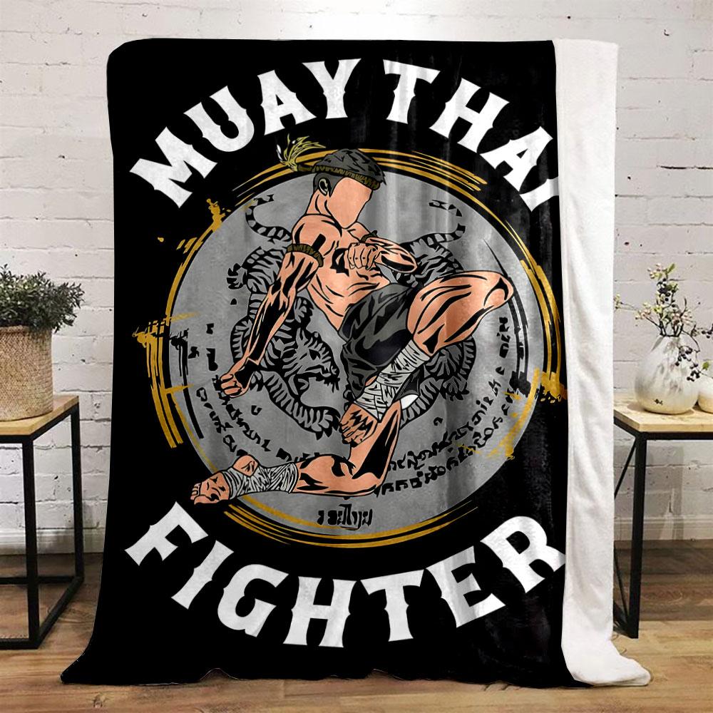 Koc Wojownika Muay Thai Koc do sypialni Koc do salonu Kanapa Koc na przerwę obiadową Miękki koc dla Przyjaciela Festiwal Prezent