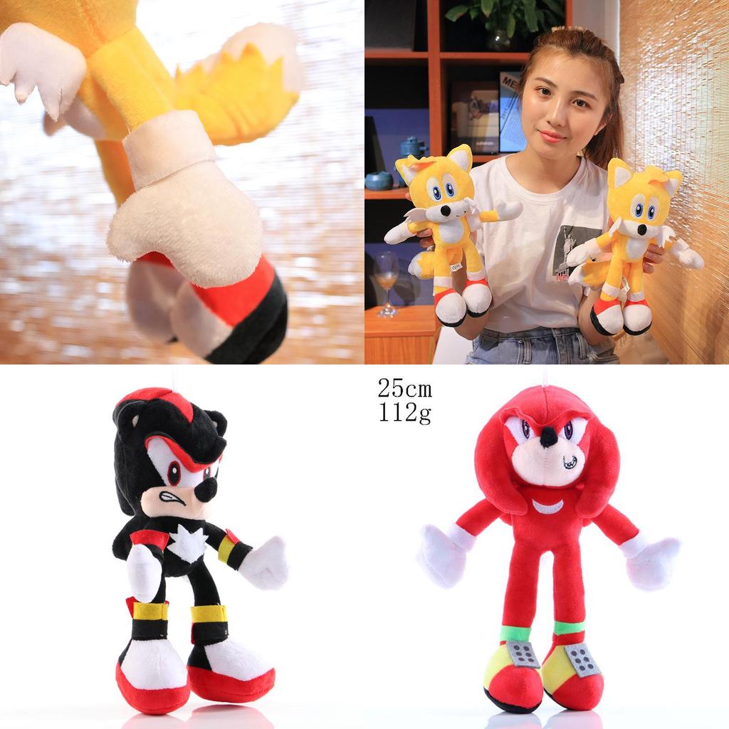 Soft And Huggable 28cm Sonic The Hedgehog Shadow Amy Rose Knuckle Tail Plush Doll