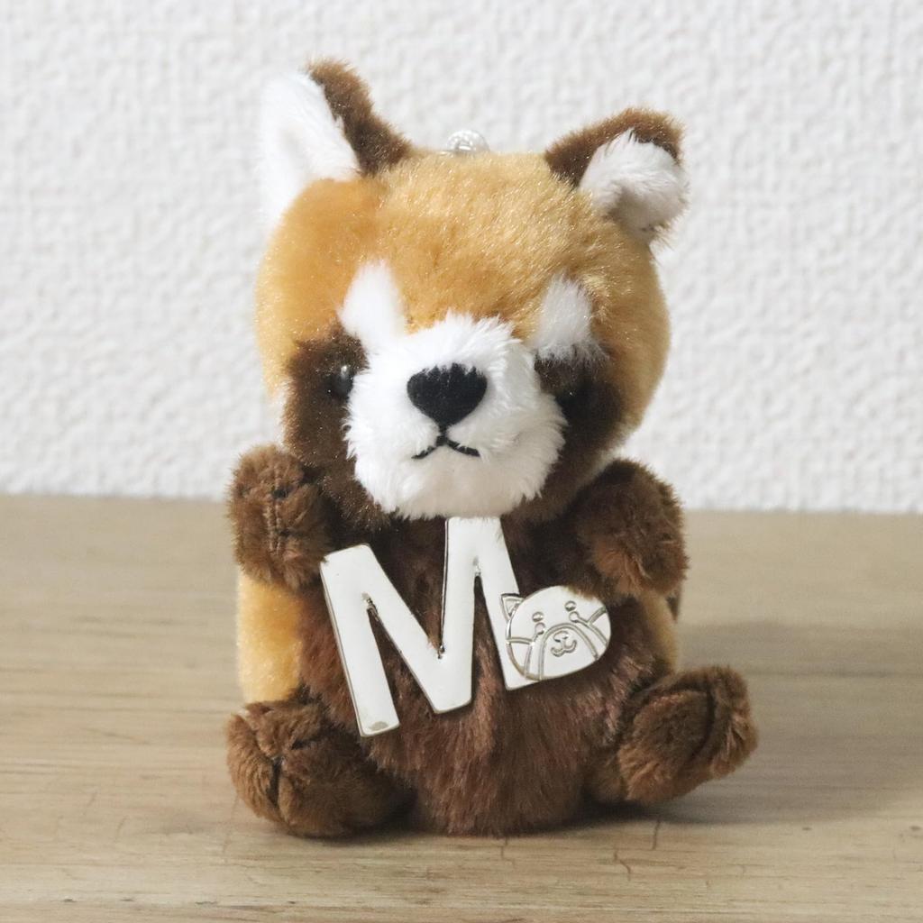 Take Off Red Panda Plush Toy Strap with Initial Charm [M] Angel's Mischief Series