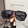 3PCS European and American Irregular One piece Sunglasses Bounce Street S - Big Face Shows Lepin Face