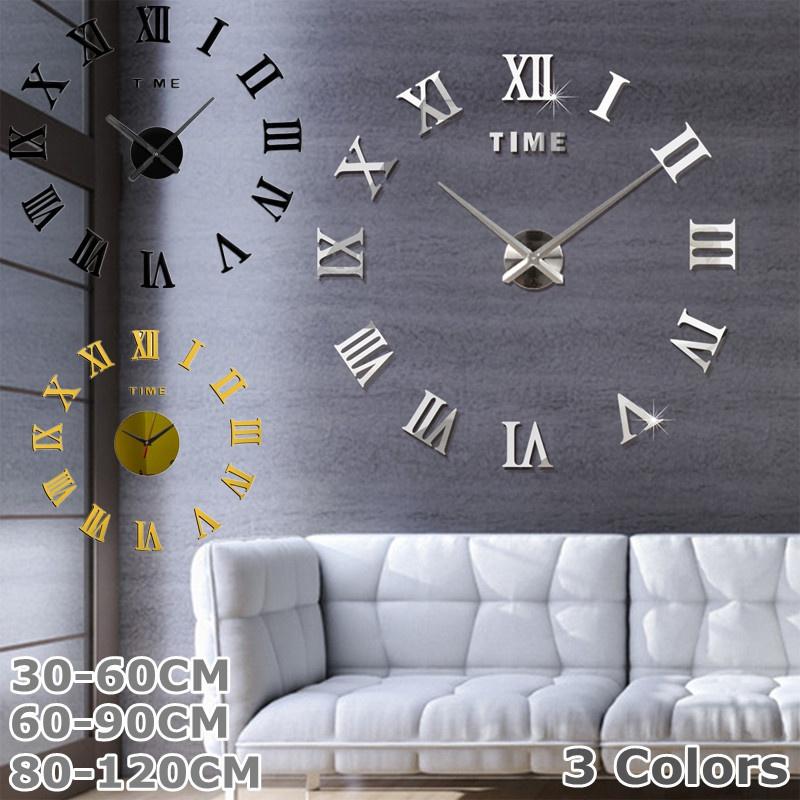 Buy Clock Mirror Wall Sticker Clock Modern Wall Artist Home Decoration