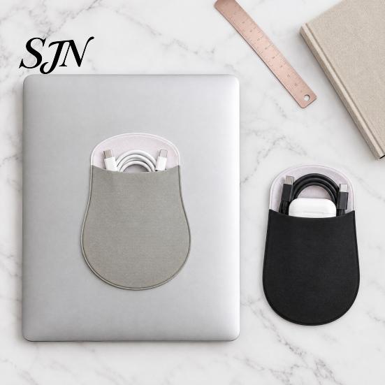 Stretchable Mouse Case for Notebook Wireless Sleeve Pouch, Self Adhesive Universal Storage Office Bag, Lycra Fabric Large Opening Holder Laptop