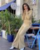 2023 Women's Knitted Cable Knit Two-Piece High Neck Sweater Set
