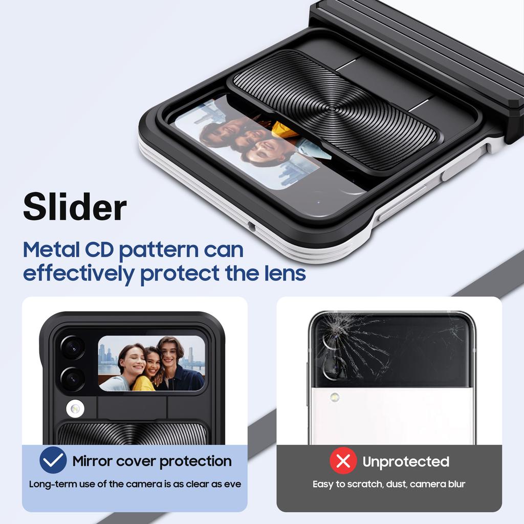 Drop Protection Acrylic Folding Clear Case For Samsung Galaxy Z Flip 4 5g Flip4 Zflip4 Camera Protective Phone Bag Funda Coque