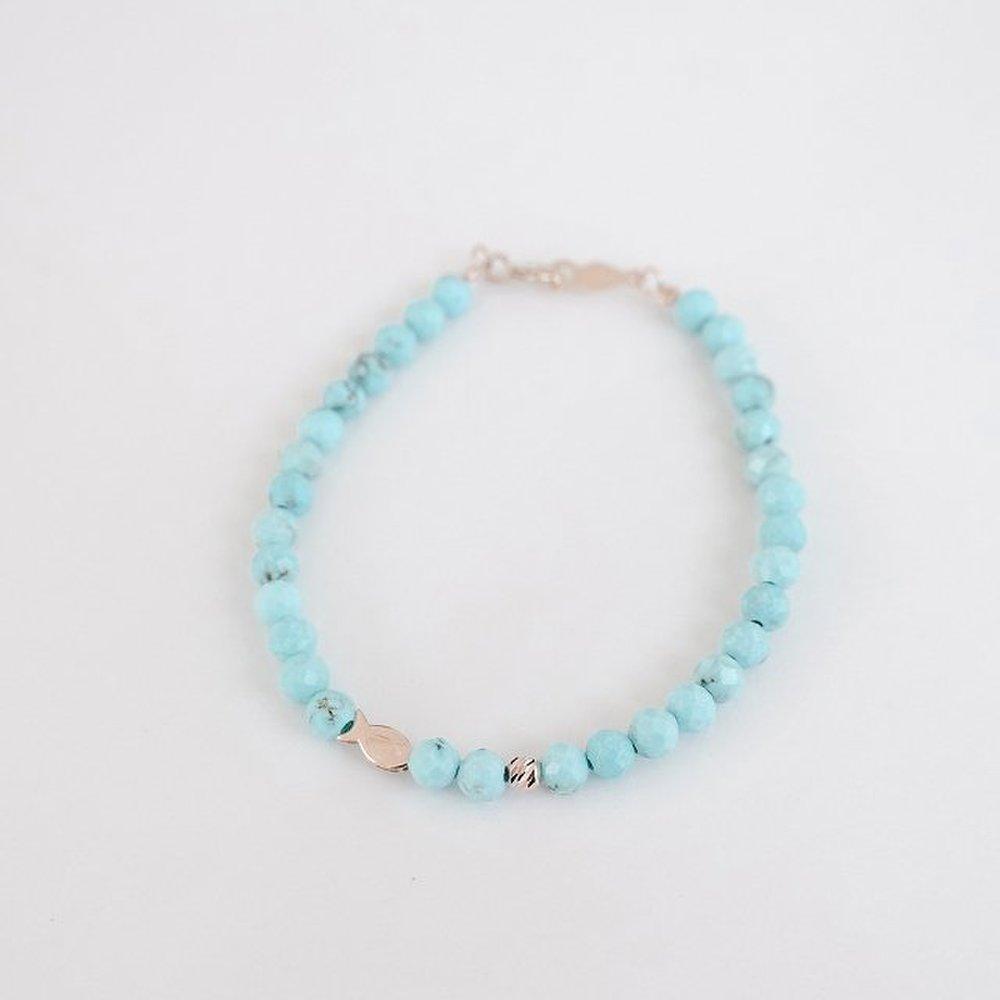 Opal 14K Baby Fish Turquoise Bracelet Oppb0721
