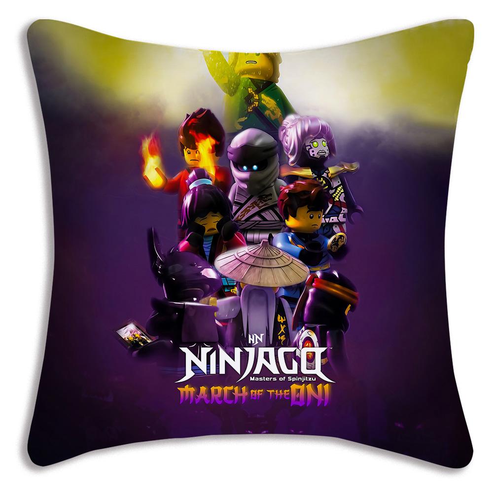 Fantastico gioco per federe Ninjagos, copricuscini con cartoni animati, divano decorativo per la casa, stampa fronte-retro, morbido e carino.