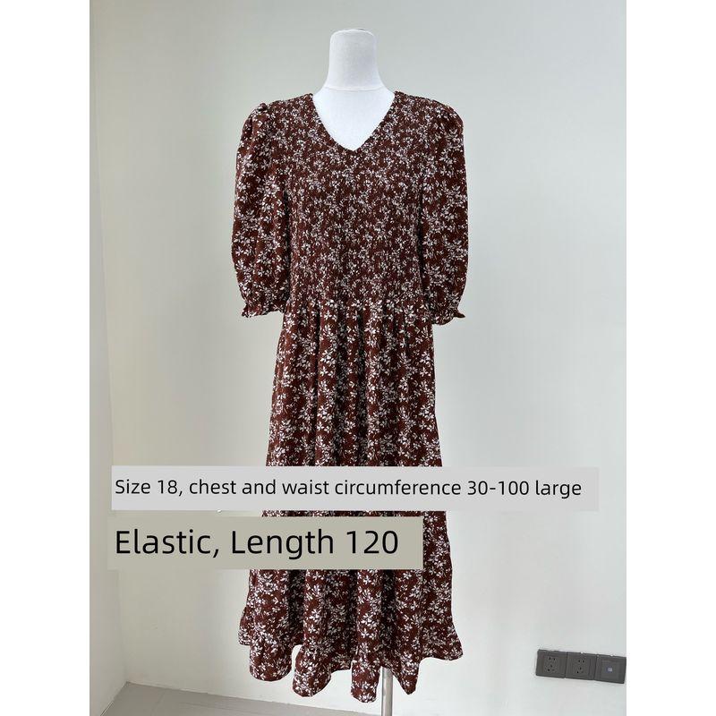 2025 Summer New Foreign Trade Original Garment Niche Design Floral Commuter Temperament Color Dress 9