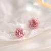 Rose Flower Stud Earrings - Women's Niche, Minimalist, High-end, Sophisticated Earrings.
