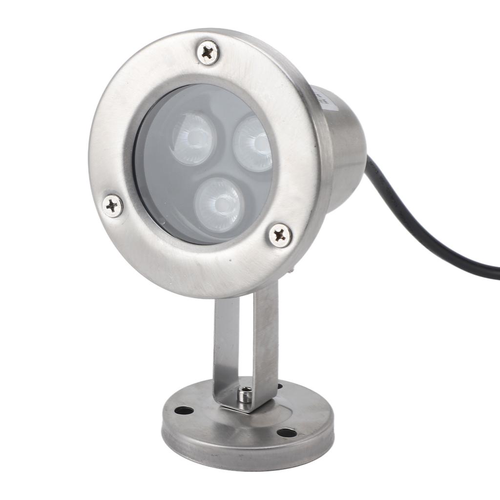 Pond Light 3W LED Stainless Steel IP68 Waterproof Energy Saving Submersible Spotlight for Fountain