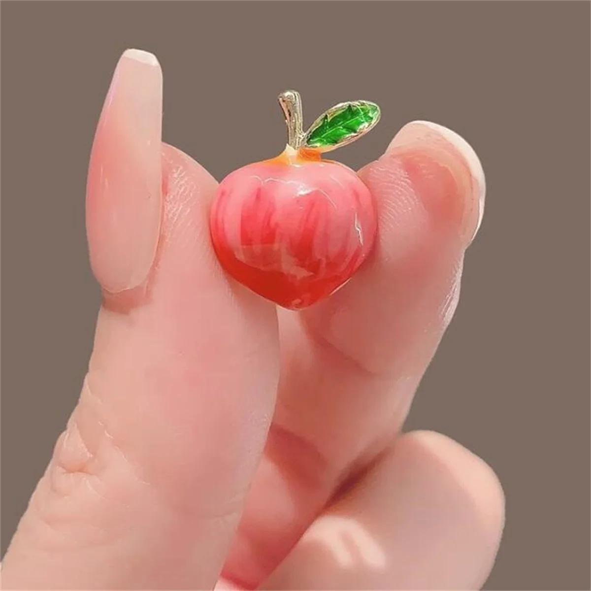 Cute Mini Peach Brooch Korean Version Fashionable Fruit Brooch Creative Personality Jewelry Accessories Sweet Children s Gift