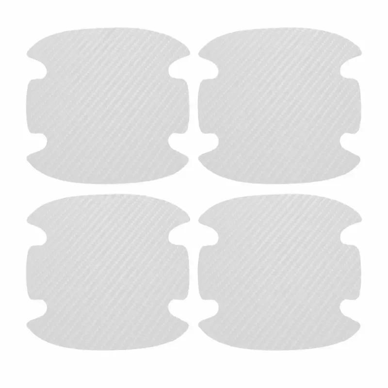 4pcs Car Door Handle Sticker Carbon Fiber Scratches Resistan For Skoda Octavia 2 3 Fabia Kamiq Kapoq Kodiaq Rapid SCALA Superb 3