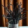 Individually Wrapped Black, White, Transparent, and Colored Disposable Plastic Straws