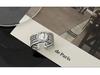 Yinruitai S925 Sterling Silver Wide Band Ring: Women's Retro Fashion Open Finger Ring, Trendy Index Finger Accessory.