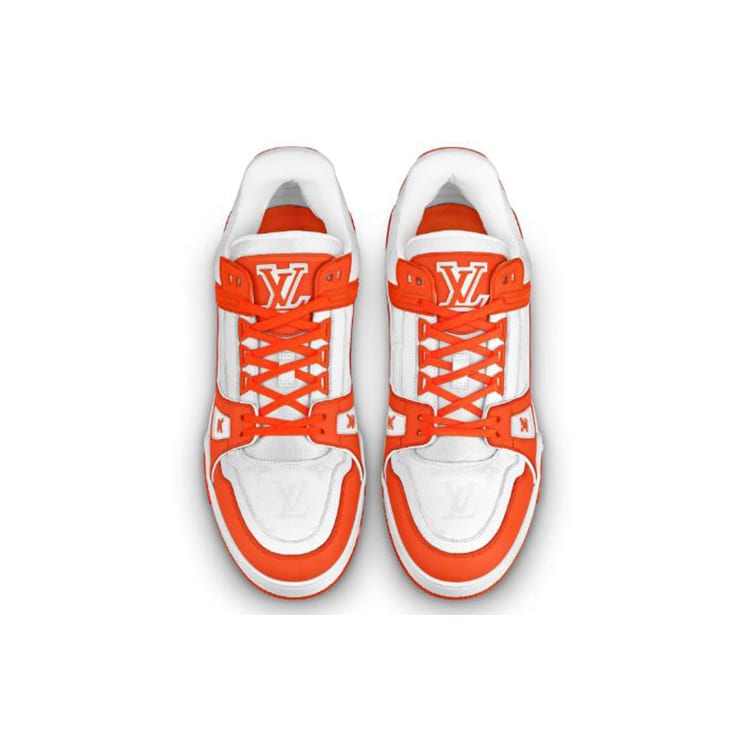 Louis Vuitton Trainer Sneakers 'White Orange' 1A811N