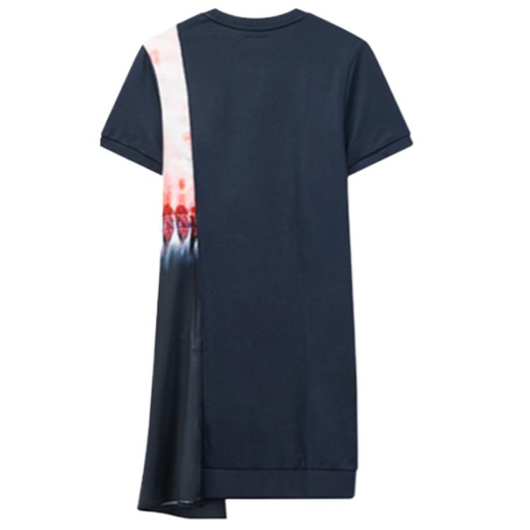 FILA X 3.1 Phillip Lim Simple Versatile Comfortable Solid Color Short Sleeve Dress Women dresses Deep-Sea-Blue F11W026313F-NV