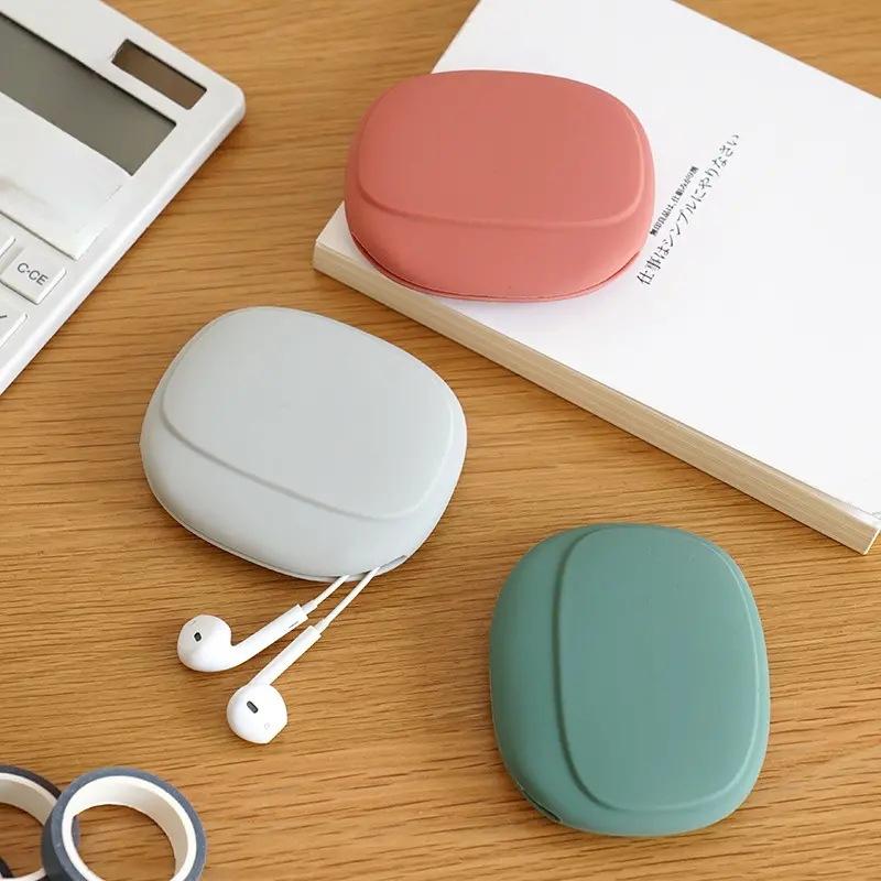 Silicone Headphone Organizer Bag Data Cable Storage Bag Charger Earbud Storage