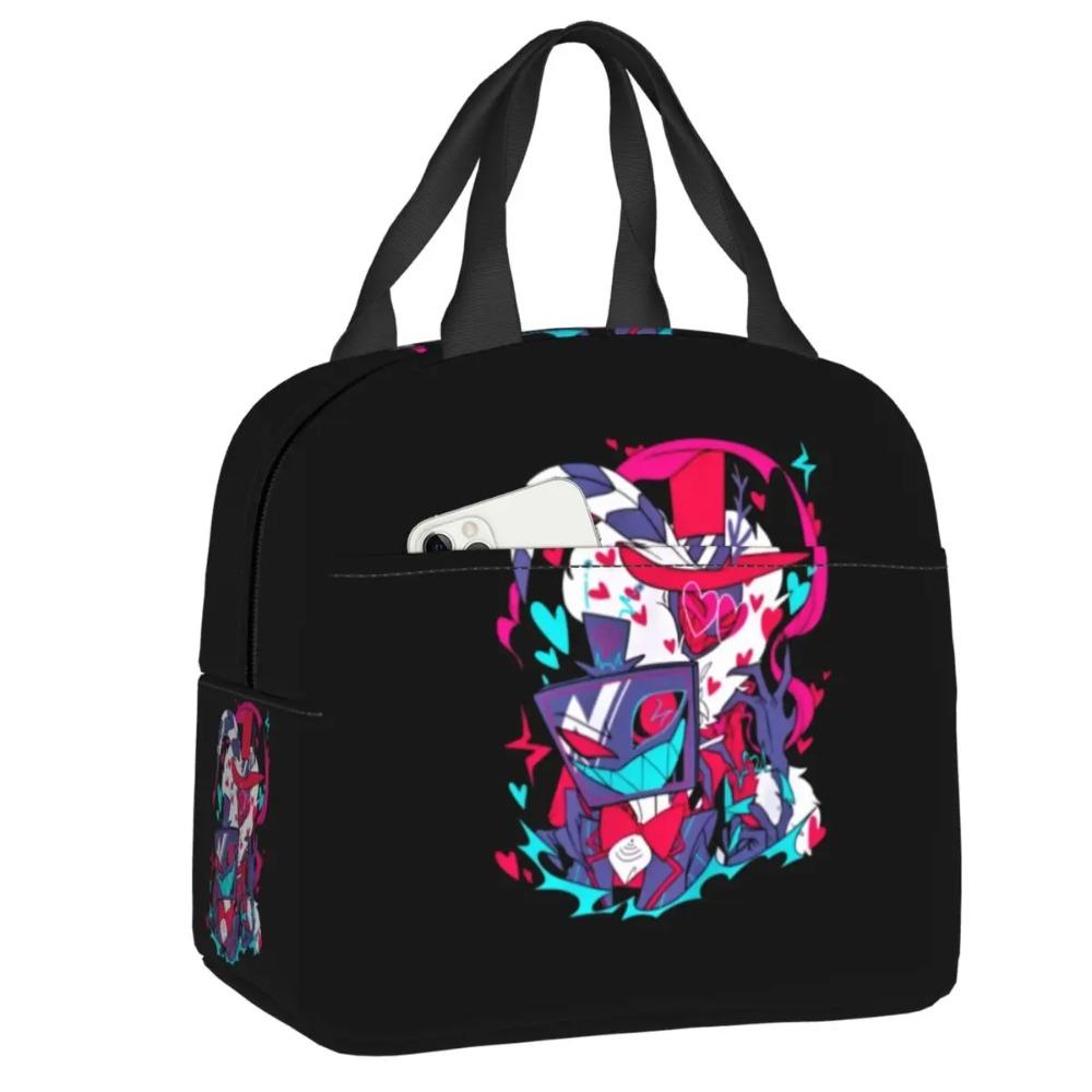 Custom Hazbins TV Show Animation Hotel Lunch Bag Men Women Thermal Cooler Insulated Lunch Boxes for Kids School
