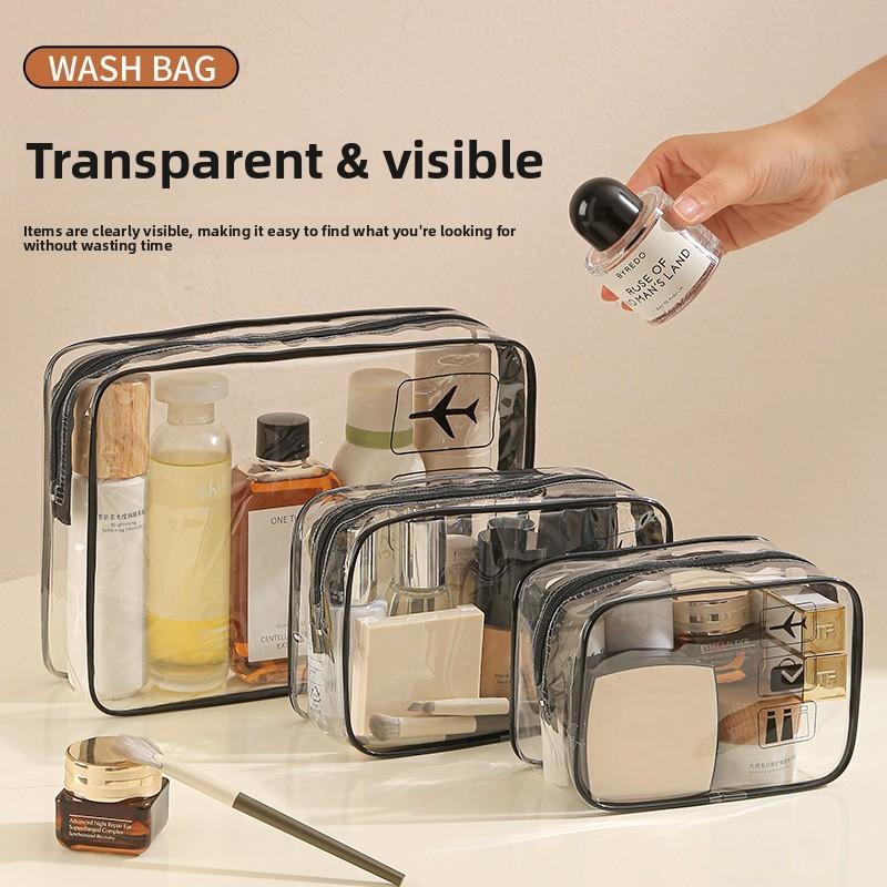Travel Waterproof Pvc Toiletry Bag Large Capacity Organizer For Packing And Cosmetics Storage