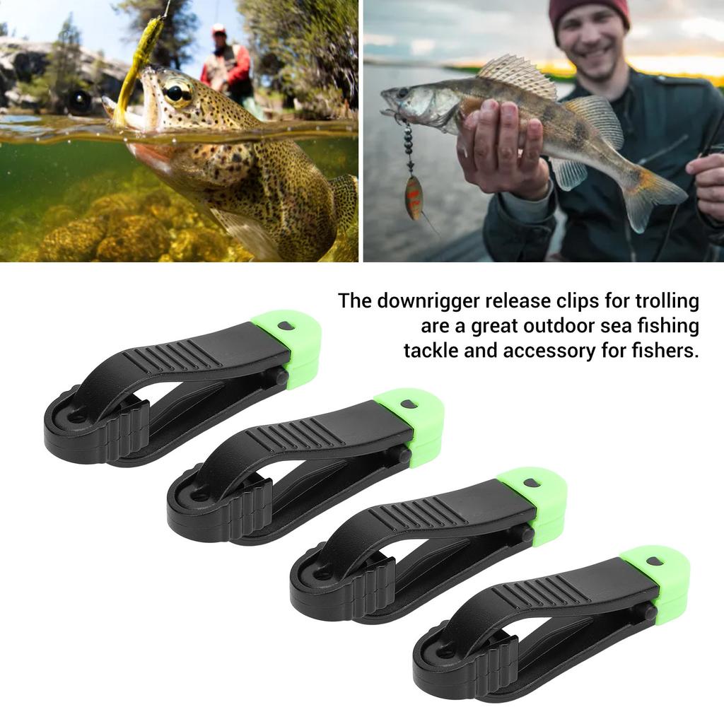 4pcs Downrigger Release Clip Fishing Line Release Clip for Fishing Planer Board Weight Kite Trolling U Shape
