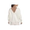 Nike Loose Fit Color Block Mock Layer Long Sleeve Sweatshirt Women Sweatshirt White FB8318-104