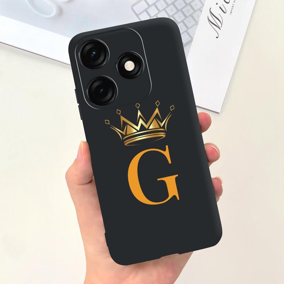 For Tecno Spark 20 Case Spark 20C Cute Crown Letters Cover Soft Silicone Phone Case For Tecno Spark 20 Pro Spark20 C Fundas Capa