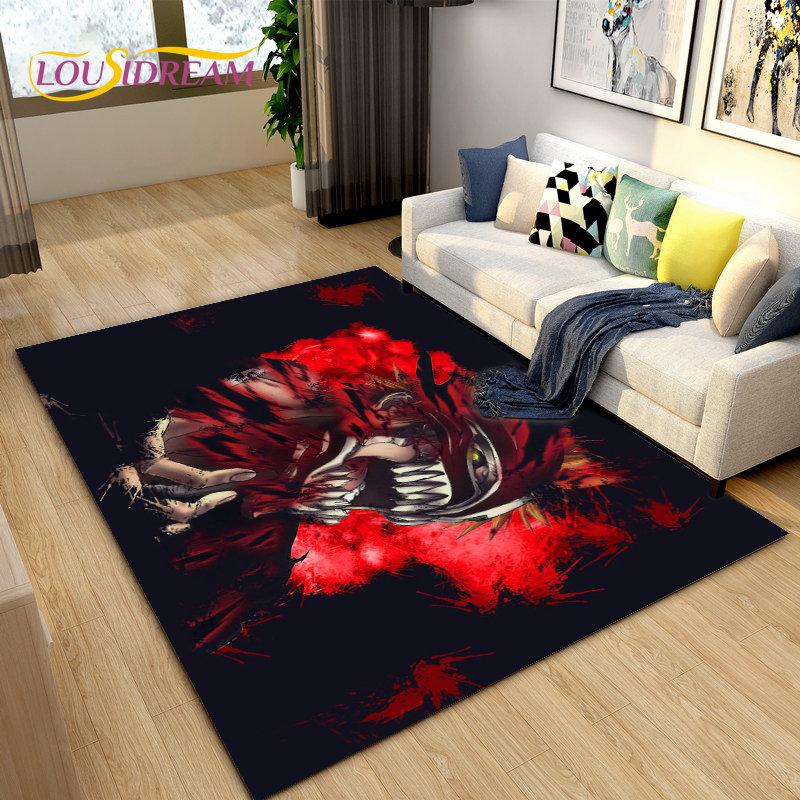 Anime Bleach Japan Cartoon Area Rug Large,Carpet Rug for Living Room Bedroom Sofa Doormat Decoration,kid Play Non-slip Floor Mat