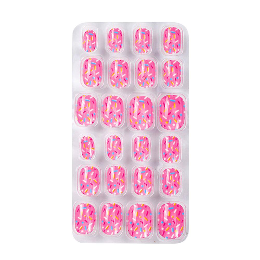 Barn Jul Negle Manikyr Tips Halloween Barn Falske Nails Press On Full Cover Selvklebende