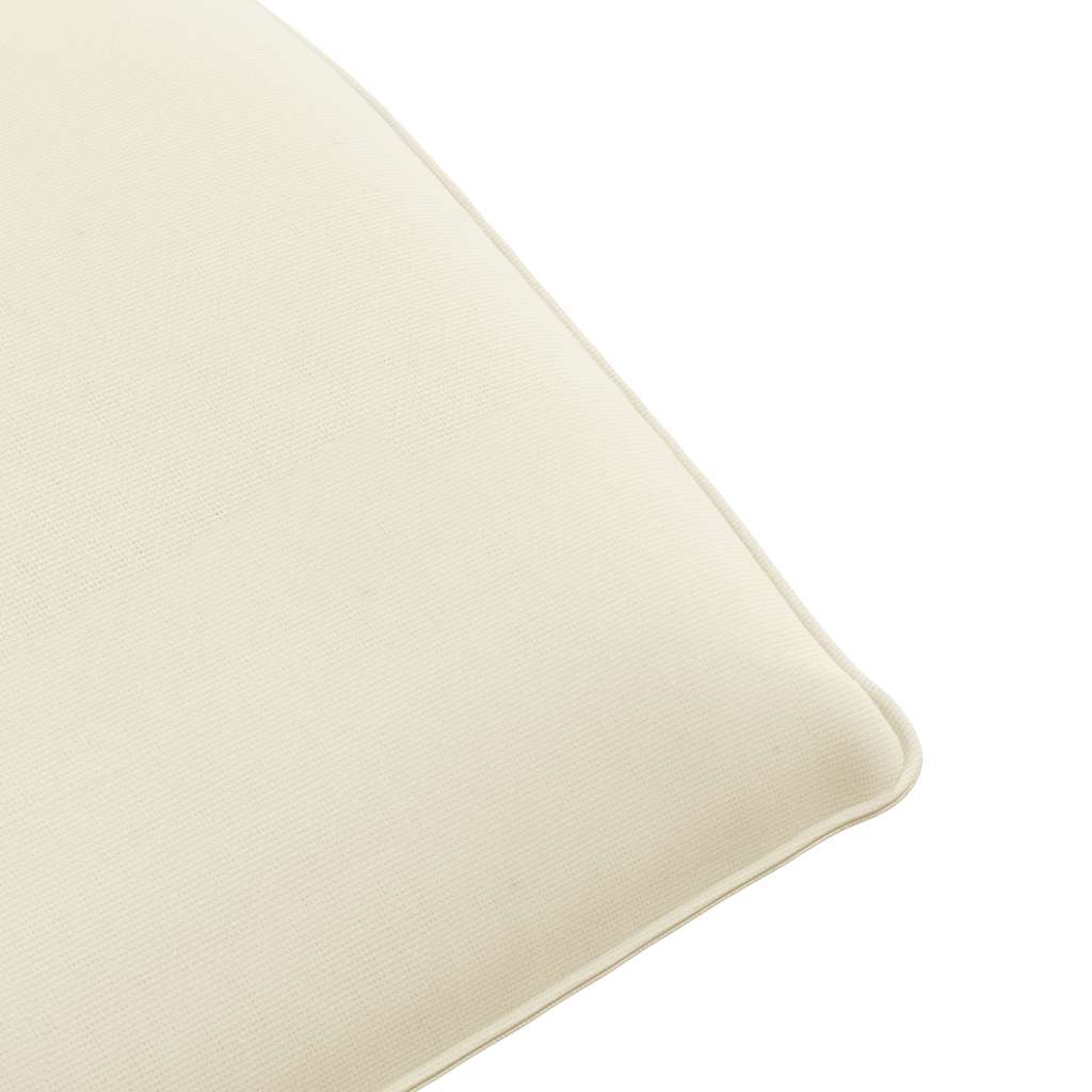 Foldable Sun Lounger Cream 175 X 54 X 8.5 Cm Oxford Fabric