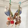 Hanging Bird Bite Chewing Toy Small Parrot Hanging Parrot Cage Toy Natural Grass Pet Bite Resistances Molar Supplies