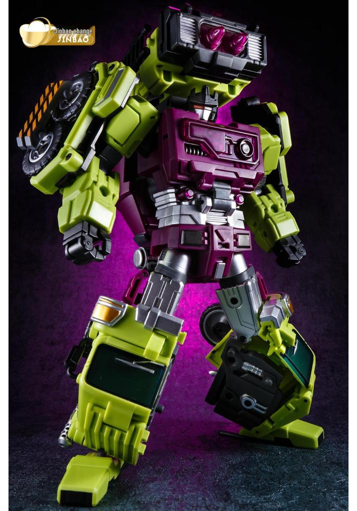 Jinbao GT Hercules Green Transforming Toy Scavenger: Six-Combiner Construction Vehicle Accessory Pack.