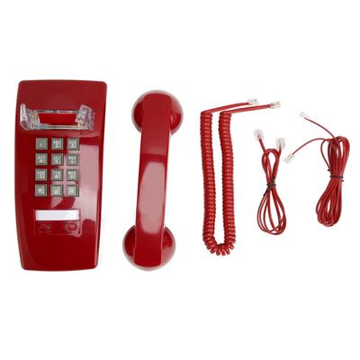 Retro nástěnný telefon ve starém stylu Vodotěsný pevný linkový telefon s kabelem a ovládáním hlasitosti sluchátka pro