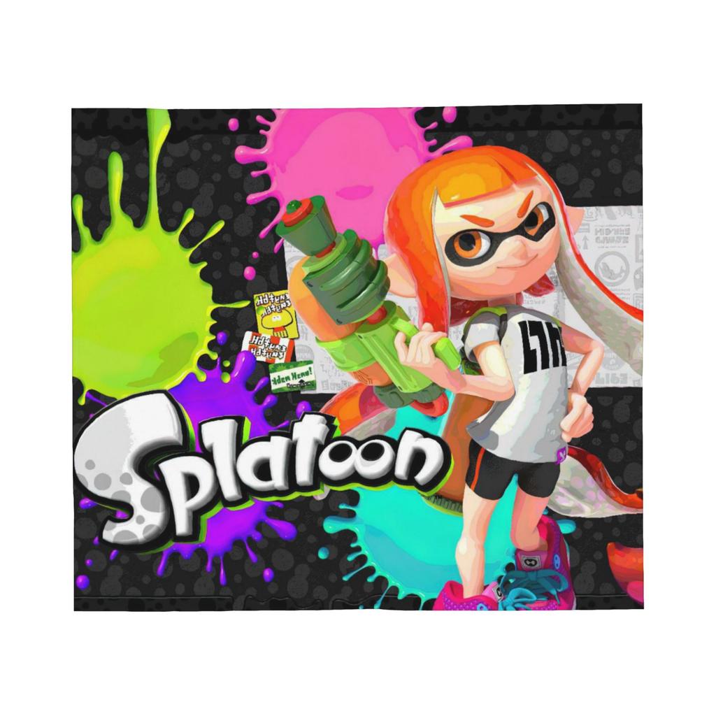 Video Game Splatoon Blankets Flannel  Winter   Multifunction Ultra-Soft Throw Blankets for Home Car Bedspread