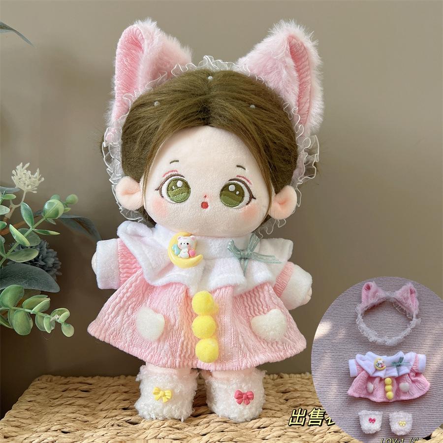 20Cm Cotton Doll Clothes Cute Dress Lolita Vintage Doll Clothes For Plush Doll Idol Dolls For Cotton Stuffed Dolls  Accessories