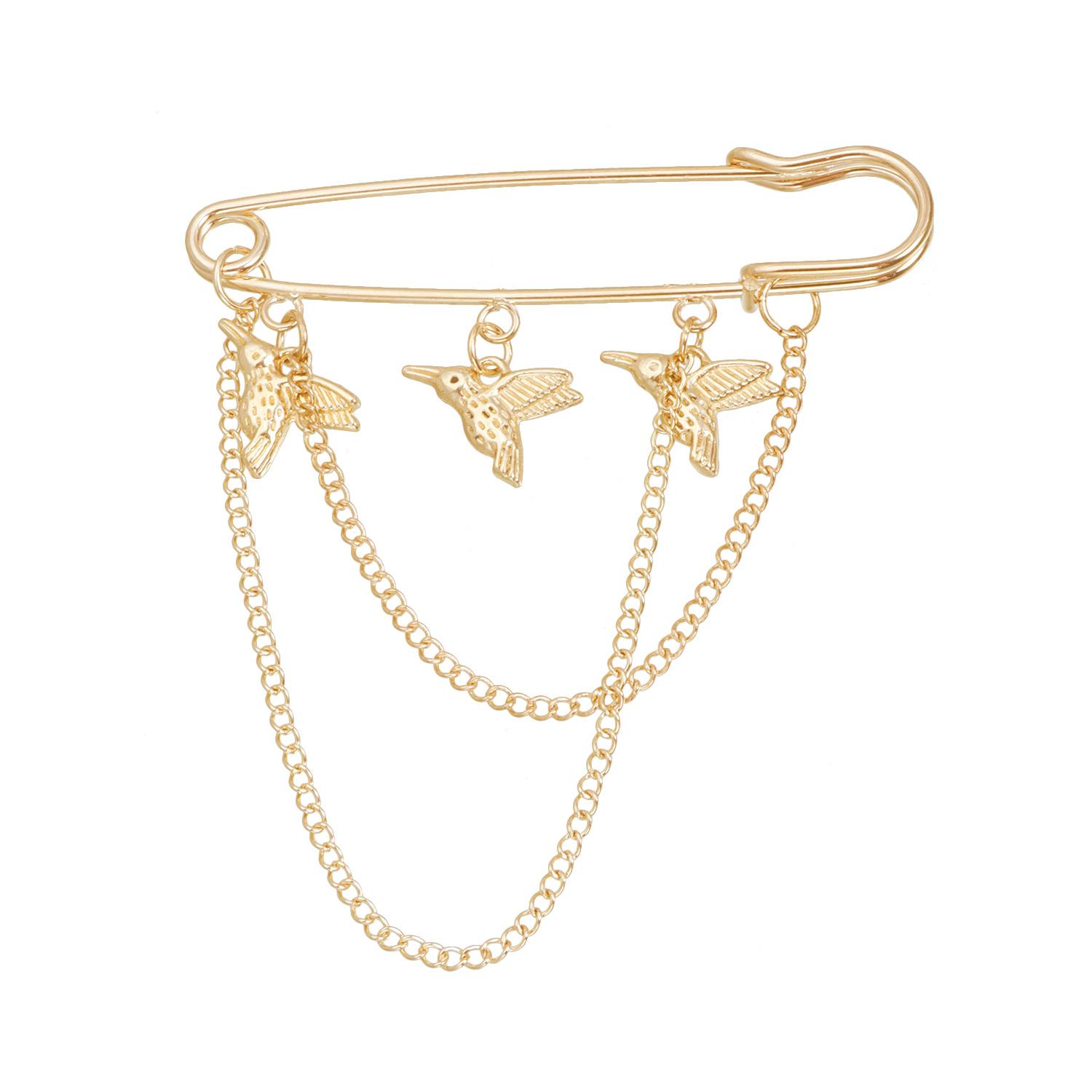 European and American jewelry love moon bear flower element brooch clothing suit functional simple pin accessories