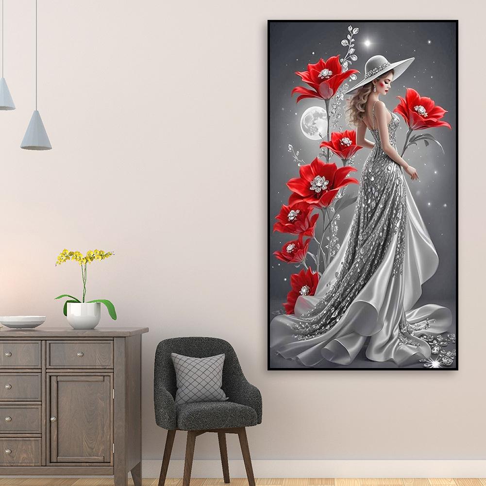 5D DIY Full Round Drill Diamond Painting Character Kit Home Decoration Art Craft