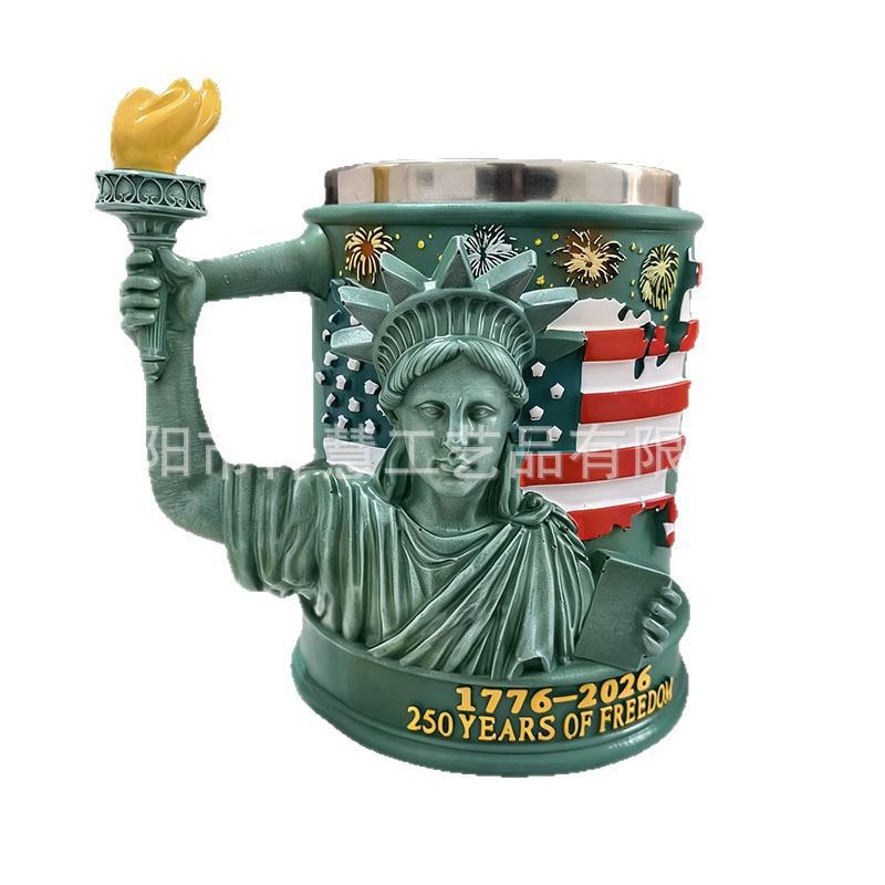 American Statue Of Liberty Torch Mug 304 Stainless Steel Water Cup