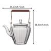 Boil Glass Teapot, Boiled Teapot Stoves Tetera TRANSPARENT WOOD MANGO
