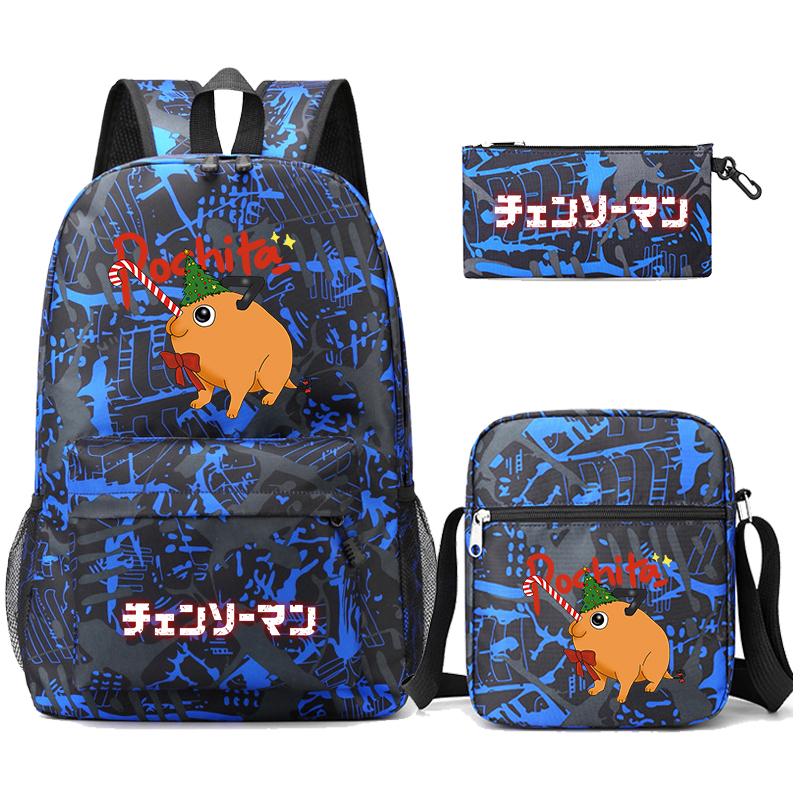 3 Teile/satz Anime Gedruckt Rucksack Sharingan Jugendliche Große Kapazität Cartoon Student Schul Mädchen Zurück Zu Schule Tasche