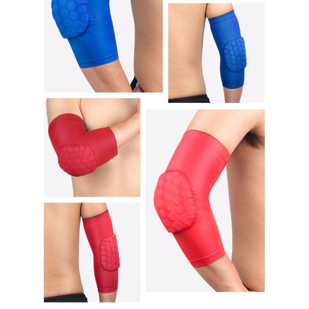 Black White Red Arm Sleeve Lycra Fabric Elbow Brace New Sport Safety  Unisex