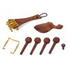 Chinrest Endpin Tailpiece Tuning Pegs Ebony Chin Rest for 4/4 Violin Replacement