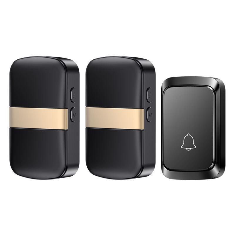 Battery-Powered Wireless Doorbell with DC Remote & Simple Call Button for Elderly, Dual Power